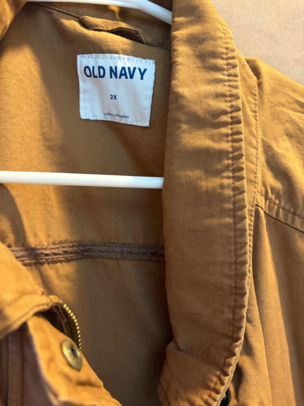 Old Navy Women's Tan Utility Jacket with Drawstring Waist - Picture 2 of 2